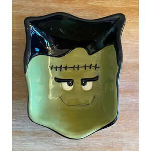 Frankenstein Green Candy Dish Halloween Treat